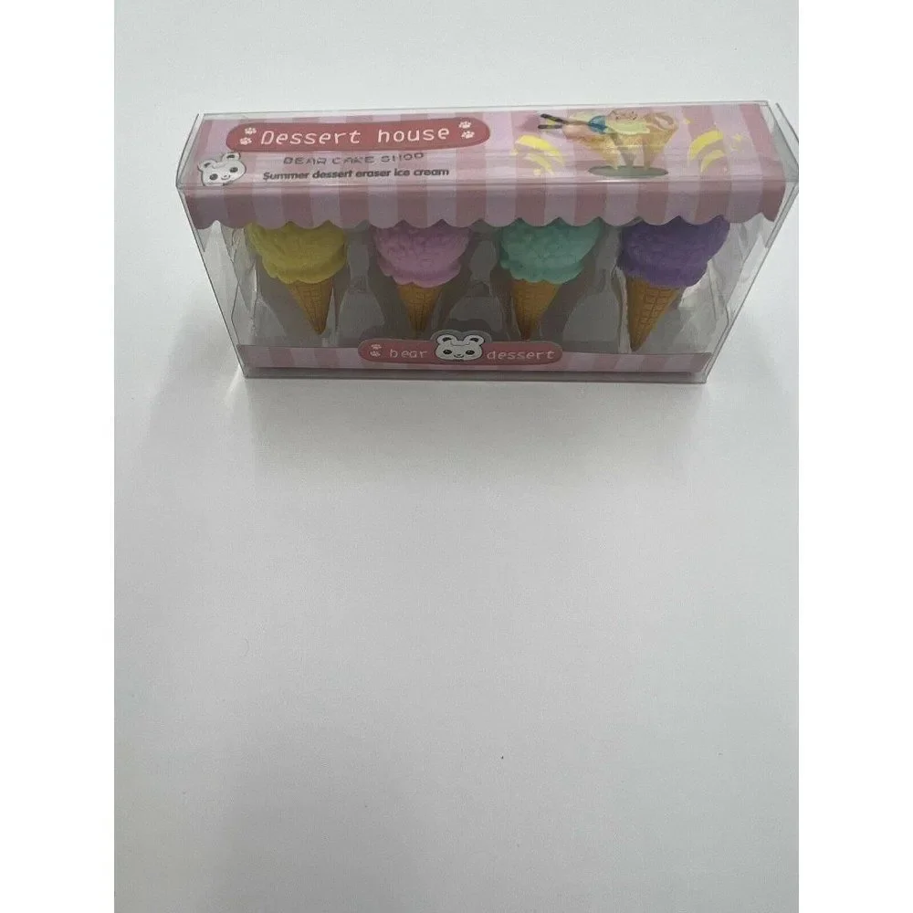 Brand New Ice Cream Erasers Food Erasers‎ Ice Cream Pencil Erasers for Kids